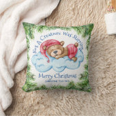 Slaapend kerstBeer Sierkussen (Deken)