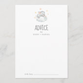 Slaapend klein olifant Baby shower Advieskaart (Voorkant)