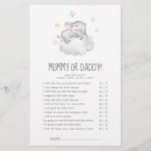 Slaapend klein olifant-meisje mama of papa-spel (Voorkant)