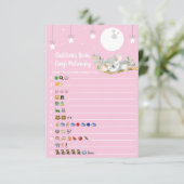 Slaapend Koala Baby shower Game Emoji Pictionary I Kaart (Staand voorkant)