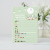 Slaapend Koala Baby shower Game Emoji Pictionary I Kaart (Staand voorkant)