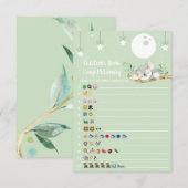 Slaapend Koala Baby shower Game Emoji Pictionary I Kaart (Voorkant / Achterkant)