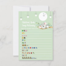 Slaapend Koala Baby shower Game Emoji Pictionary I