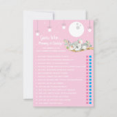 Slaapend Koala Baby shower Game raad eens wie? Inv Kaart (Voorkant)