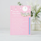 Slaapend Koala Baby shower Game raad eens wie? Inv Kaart (Staand voorkant)