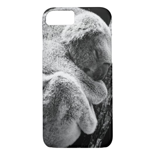 Slaapend koala beer hoesje voor telefonische besch (Achterkant)