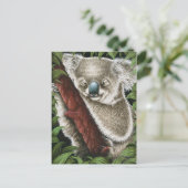 Slaapend Koala Briefkaart (Staand voorkant)