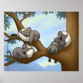 Slaapend Koala Poster (Voorkant)