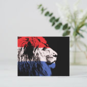 Slaapend leeuwenprofiel briefkaart (Staand voorkant)