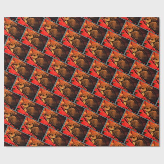 Slaapend leloo Matte Wrapping Paper, 30 x 6 inch Cadeaupapier (Vlak)