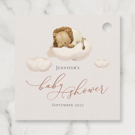 Slaapend Lon Genderneutraal Bedankjes Labels (Achterkant)