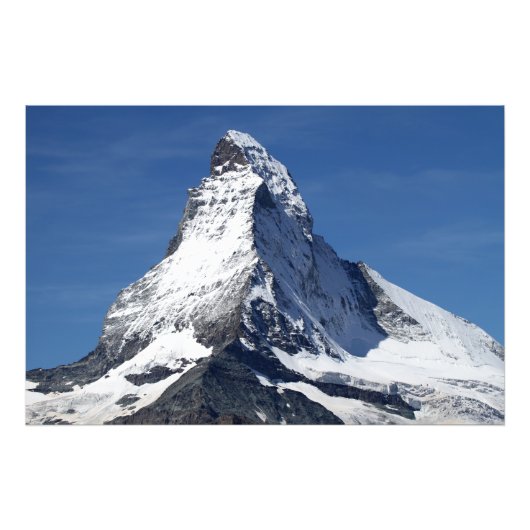 Slaapend Matterhorn Mountain in Europa Foto Afdruk (Voorkant)