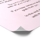 Slaapend meisje met "niet zeggen Baby" Poster (Hoek)