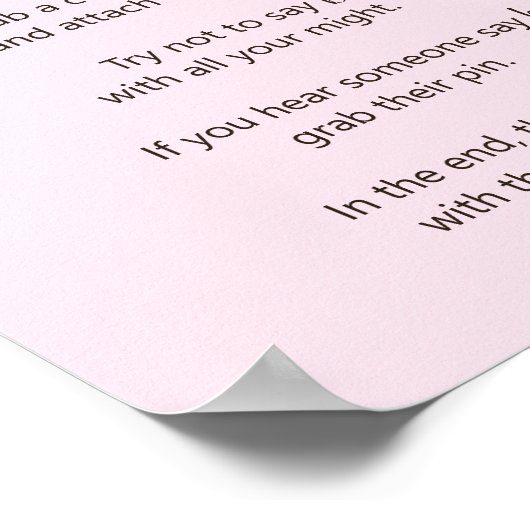 Slaapend meisje met "niet zeggen Baby" Poster (Hoek)