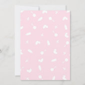 Slaapend meisje op de maan Baby shower Invitat Kaart (Achterkant)