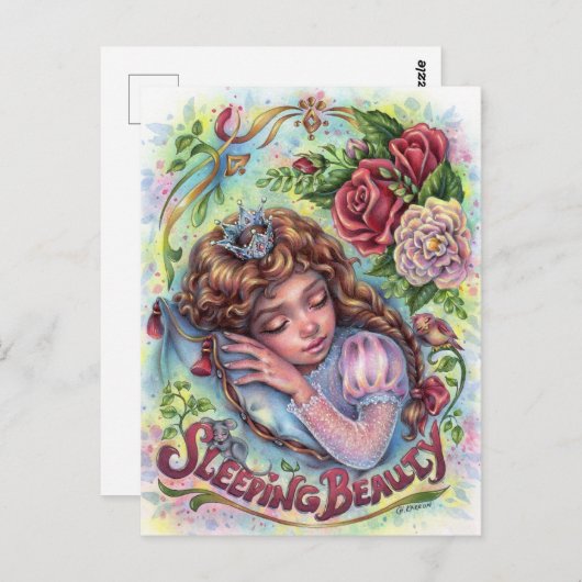 Slaapend mooi Briefkaart (Voorkant / Achterkant)