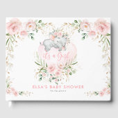 Slaapend olifant Blush Pink Florence Baby shower Gastenboek (Voorkant)