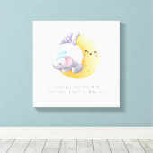 Slaapend olifant in motorisch gepersonaliseerde ge canvas afdruk (Insitu (Houten vloer))