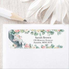 Slaapend olifantenetiket etiket