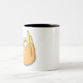 Slaapend Oranje en geel kat Tweekleurige Koffiemok (Center)