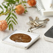 Slaapend Oranje kat Sleutelhanger (Zijkant)