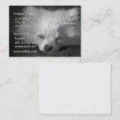 Slaapend Pommeren-model voor visitekaartjes (Voorkant / Achterkant)