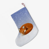 Slaapend rood met kerstmis stoppen kleine kerstsok (Achterkant (Hangend))