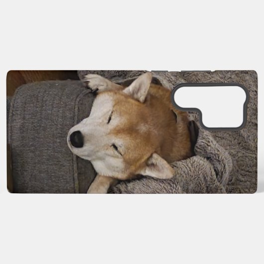 Slaapend Shiba Inu Samsung Galaxy Hoesje (Achterkant horizontaal)