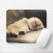 Slaapend Siberisch Kat Mousepad Muismat (Met muis)