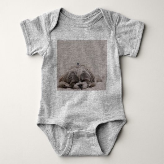 Slaapend sjiitische tzu-Baby-buikpak, slaaphond Romper (Voorkant)