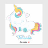 Slaapend Unicorn Charm Sticker (Vel)