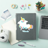 Slaapend Unicorn Charm Sticker (iPad Cover)
