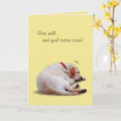 Slaapend Wenskaart voor labrador Retriever Kaart (Gele Bloem)