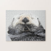 Slaapend Zee Otter Legpuzzel (Horizontaal)