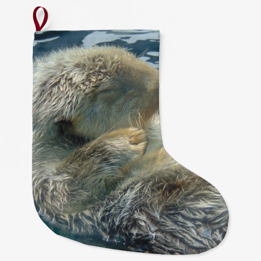 Slaapend Zee Otter Stocking Grote Kerstsok (Voorkant)