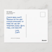 Slaapende aap wast me op als de quarantaine voorbi briefkaart (Achterkant)