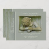 Slaapende Angel Bereavement Hartelijk dank Bedankkaart (Voorkant / Achterkant)