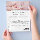 Slaapende Baby Babyzittend, dagverzorging, neurier Flyer (Hand)