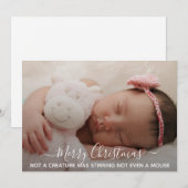 Slaapende baby foto kerst zin (Voorkant / Achterkant)