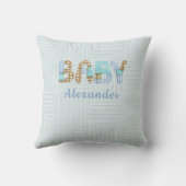 Slaapende Baby Giraff Elephant op de maan Kussen (Achterkant)