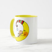 Slaapende baby op de maan mok (Voorkant links)