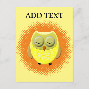 Slaapende Baby ovale Cartoon Briefkaart