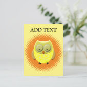 Slaapende Baby ovale Cartoon Briefkaart (Staand voorkant)