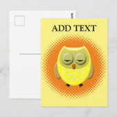 Slaapende Baby ovale Cartoon Briefkaart (Voorkant / Achterkant)