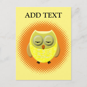 Slaapende Baby ovale Cartoon Briefkaart