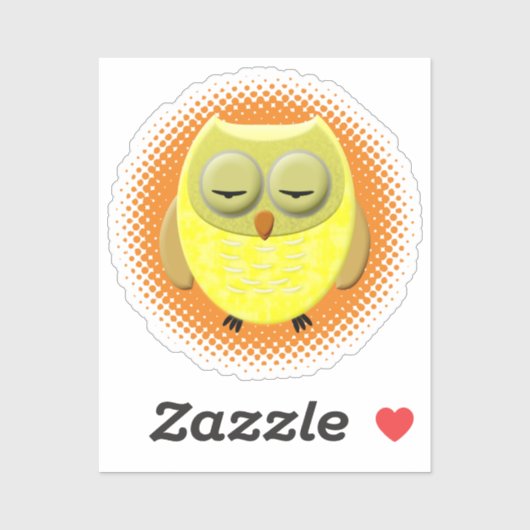 Slaapende Baby ovale Cartoon Sticker (Vel)