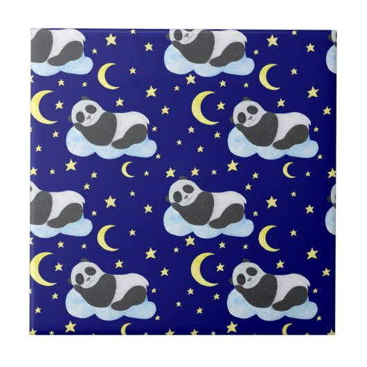 Slaapende Baby Panda Tegeltje (Voorkant)