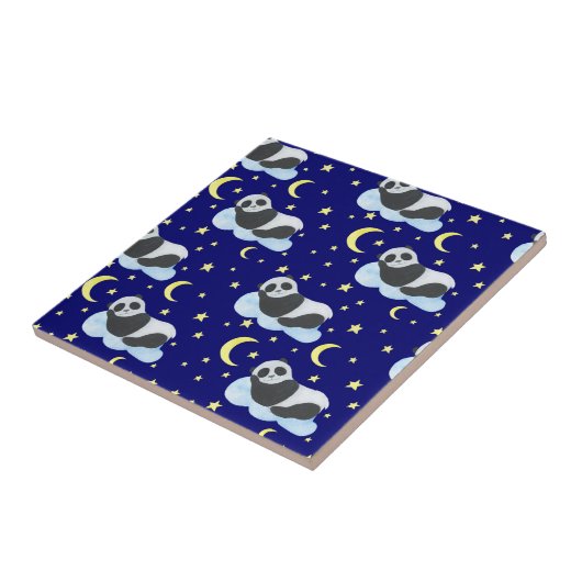 Slaapende Baby Panda Tegeltje (Zijkant)