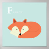 Slaapende Baby vos Poster (Voorkant)