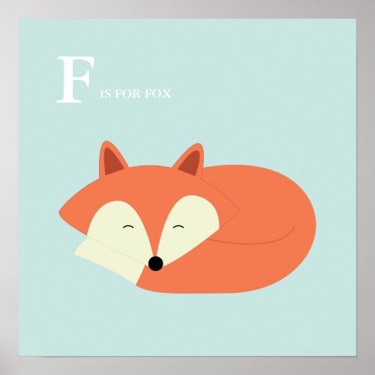 Slaapende Baby vos Poster (Voorkant)